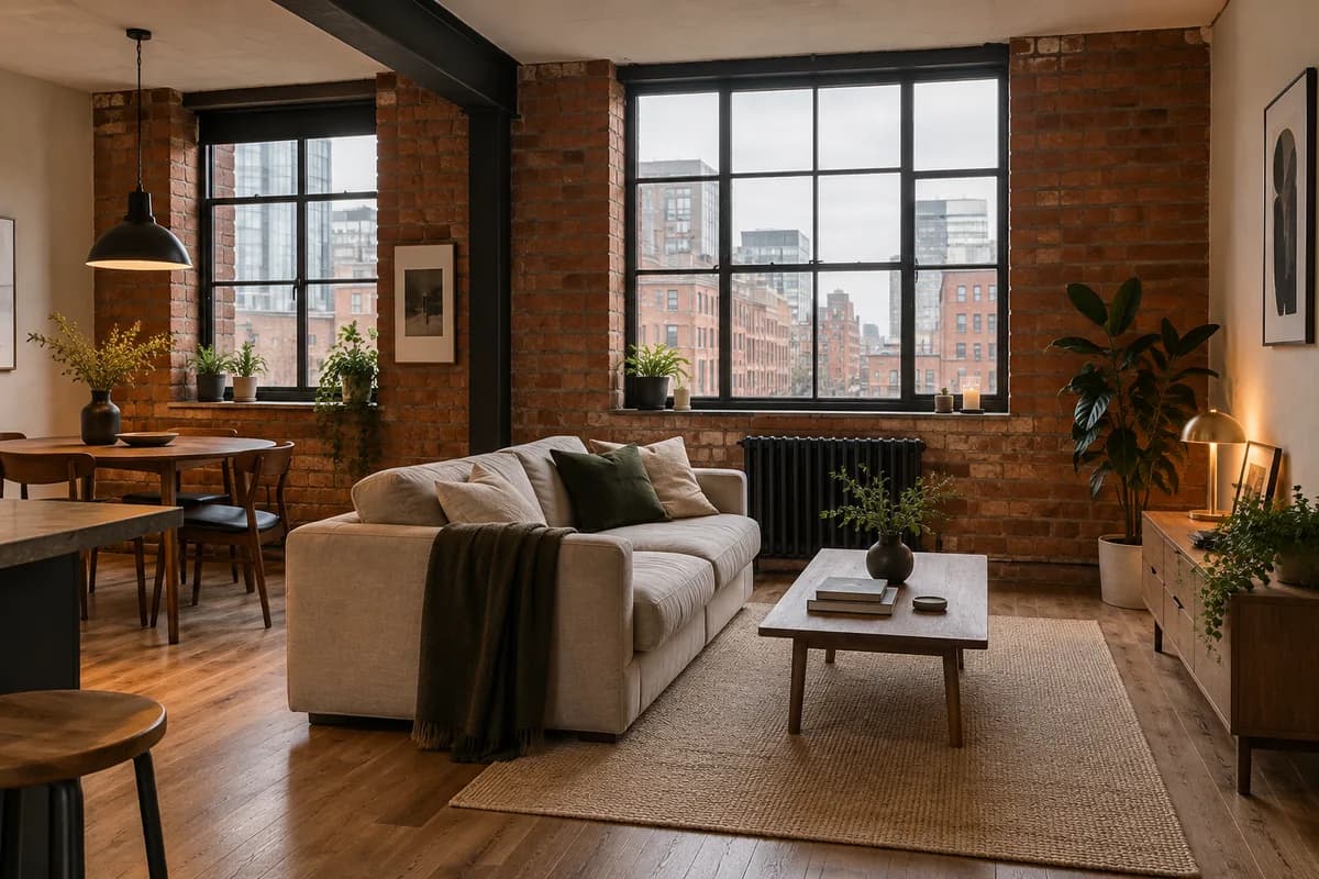 Interior of Canal-side studio in Hackney